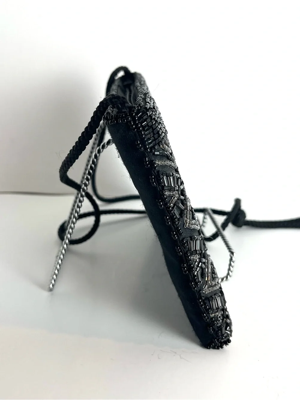 Black Beaded Evening Bag